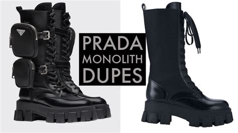 prada monolith boot dupe